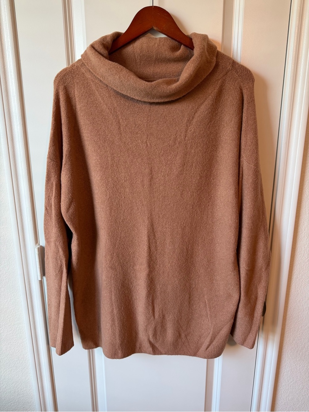 ⚡️Lark & Ro Cowl Neck Sweater in Camel Brown